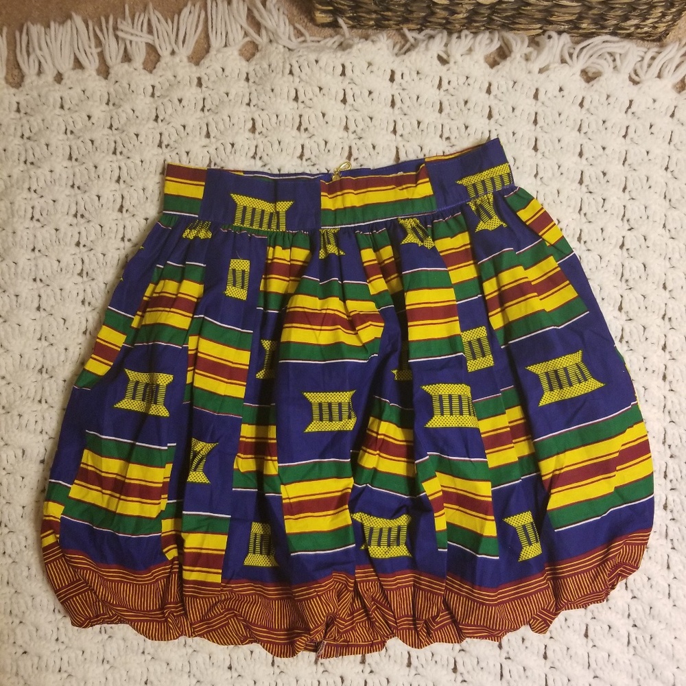 Ankara Kente Poofed skirts. Size Small